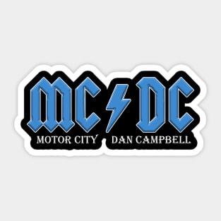 Detroit Lions MCDC Motor City And Dan Campbell Sticker